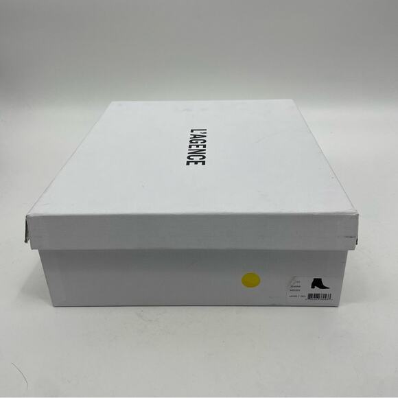 L’agence Jeanne Block Heel Bootie in Suede Midnight Navy Blue - Picture 8 of 8